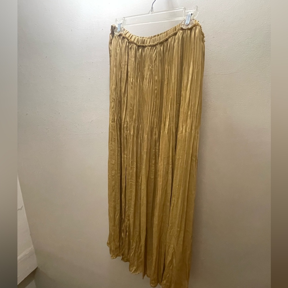 Club Monaco golden yellow maxi skirt with slit size 12